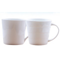 2016 Hot sale haonai white stoneware mug with lid